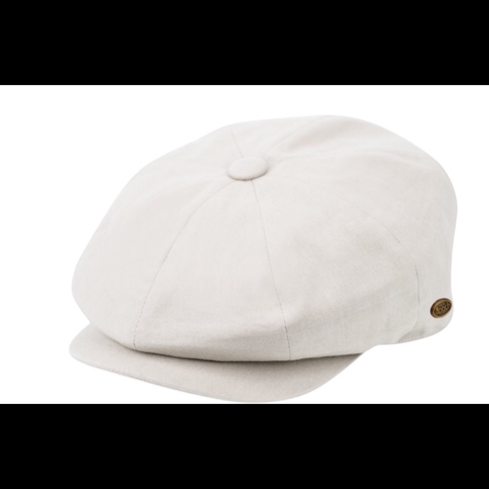 Epoch White Newsboy Cap